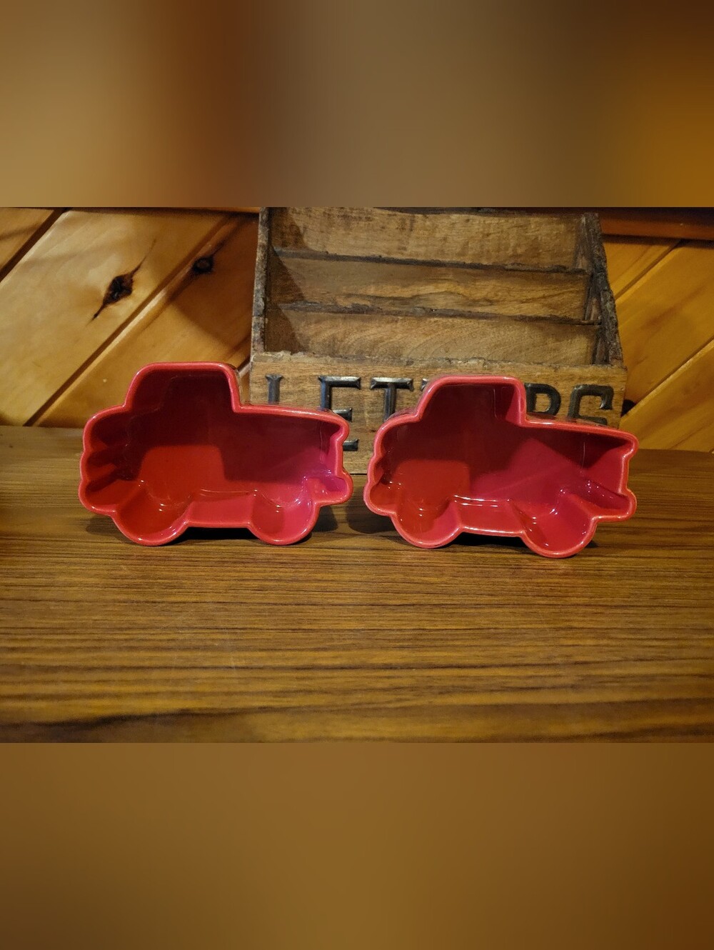 2 Nantucket Mini Loaf Truck Shaped Ceramic Pans